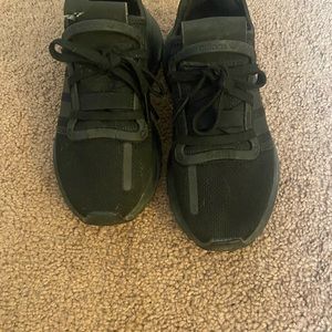 Black Reebok running shoes